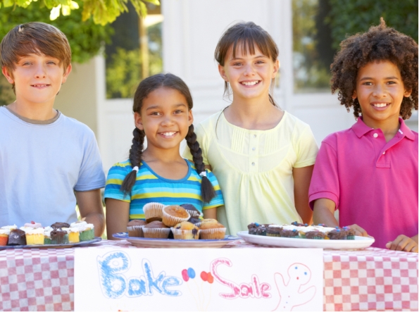 Children at bake sale