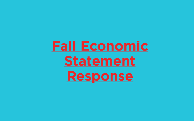 Fall Economic Statement Response.