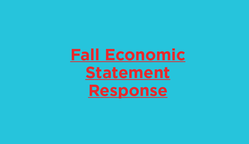 Fall Economic Statement Response.